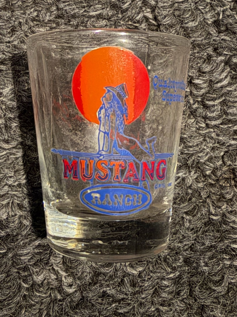 Mustang Ranch Shot Glass Vintage Collectible Souvenir